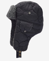 Black Sandbay Quilted Trapper Hat