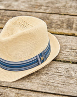 Ecru & Blue Belford Summer Trilby