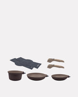 Mocha 7-Piece Non-Stick Detachable Pans & Handles Set