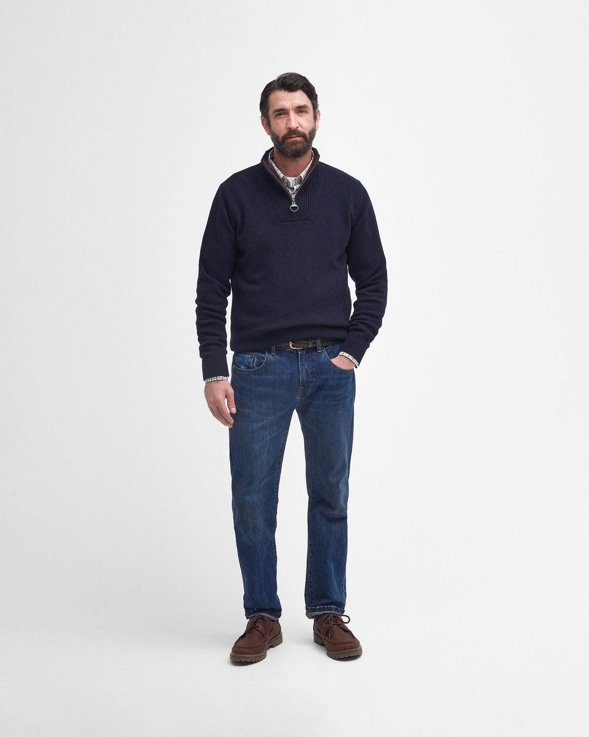 Navy Nelson Half Zip Jumper