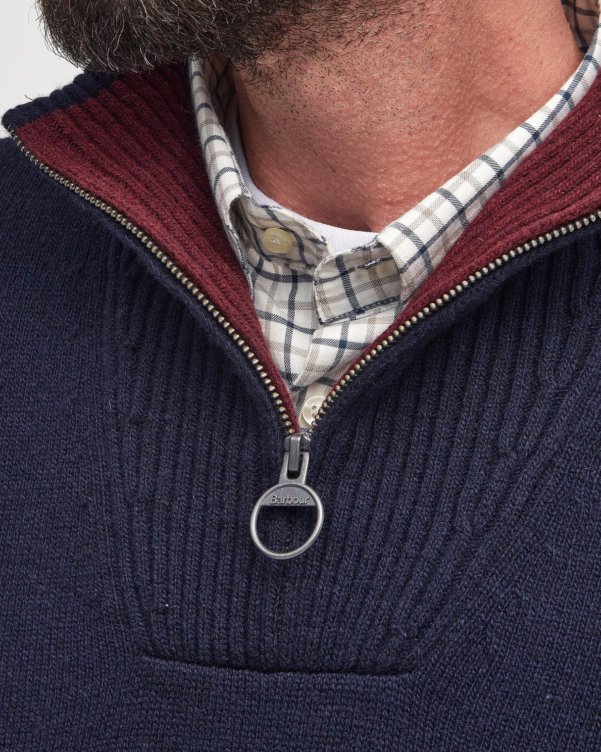 Navy Nelson Half Zip Jumper