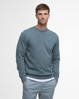 Vintage-Teal-Pima-Crew-Neck-Jumper