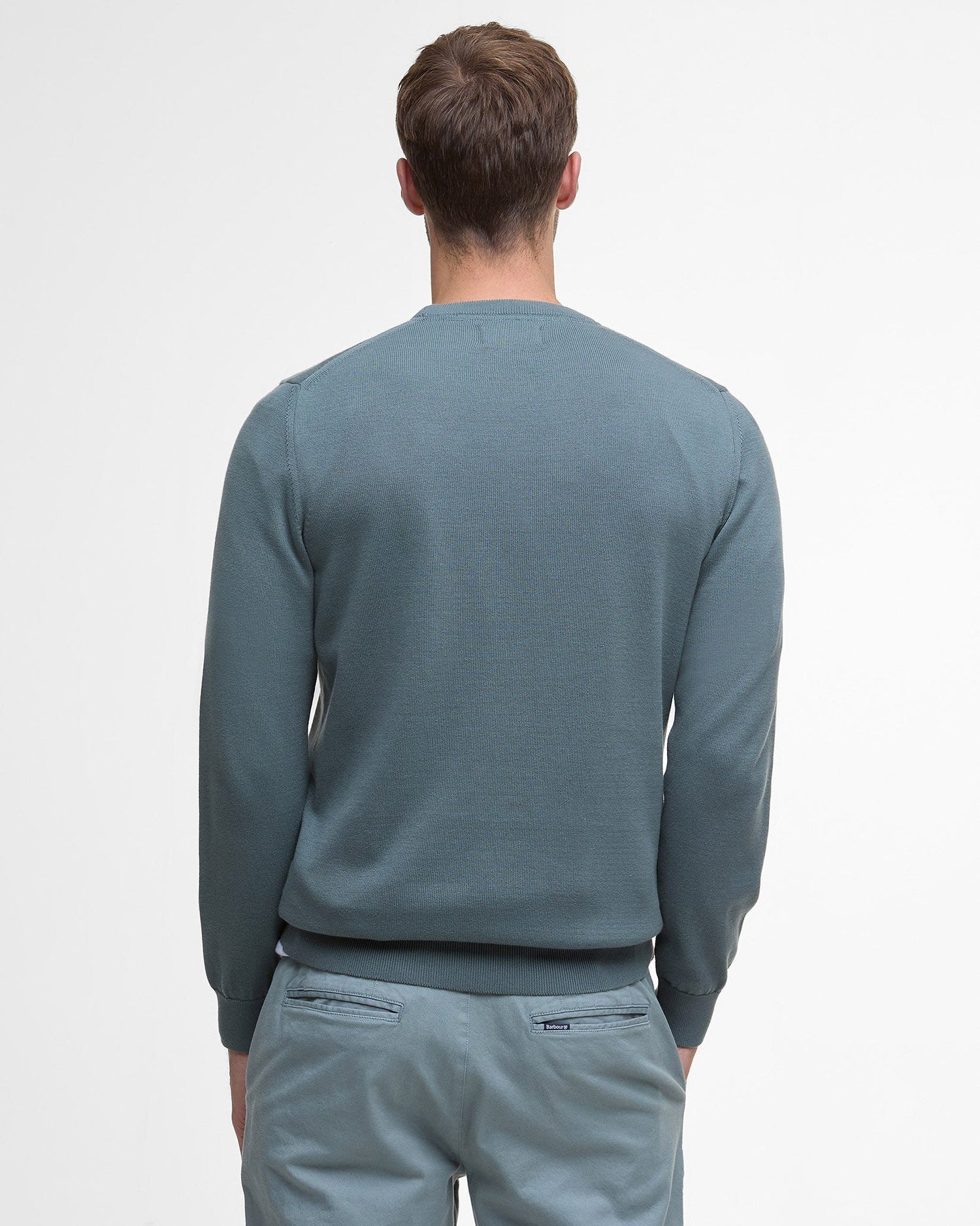 Vintage-Teal-Pima-Crew-Neck-Jumper