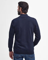 Navy-Cotton-Half-Zip-Knitted-Jumper