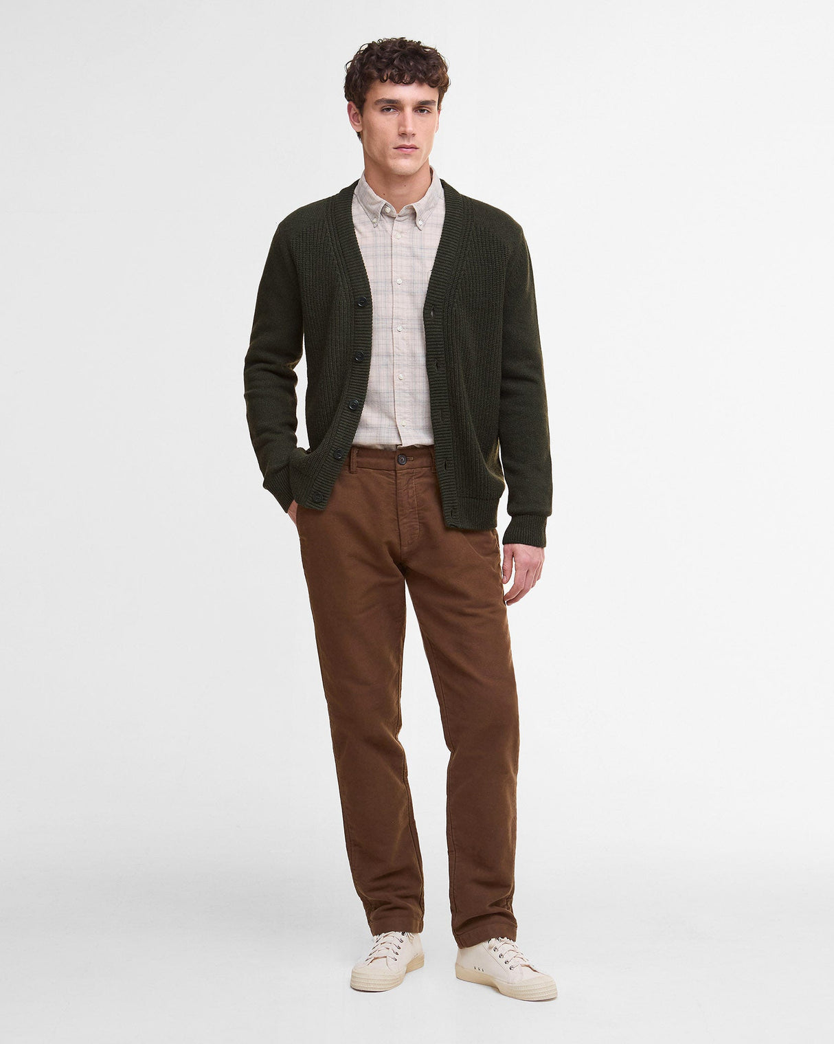 Olive Mainland Knitted Cardigan