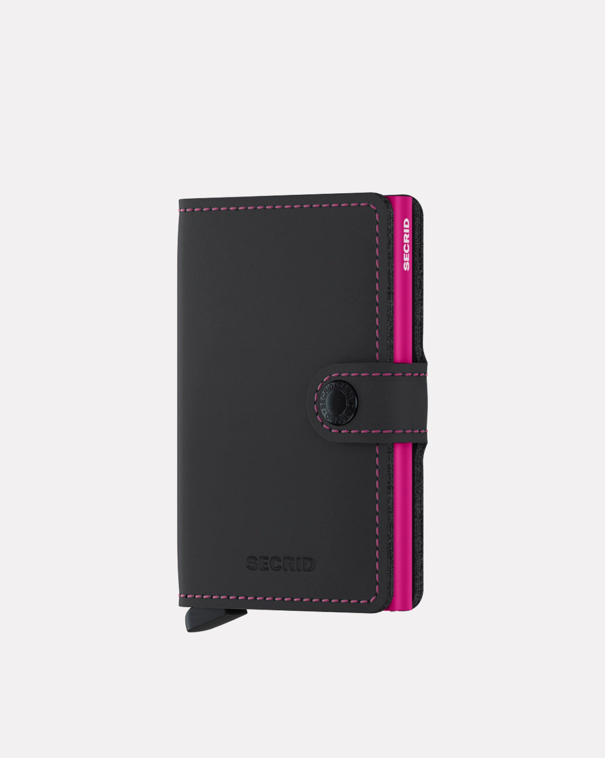 Black-Fuchsia-Matte-Leather-Miniwallet
