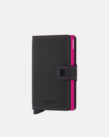 Black-Fuchsia-Matte-Leather-Miniwallet