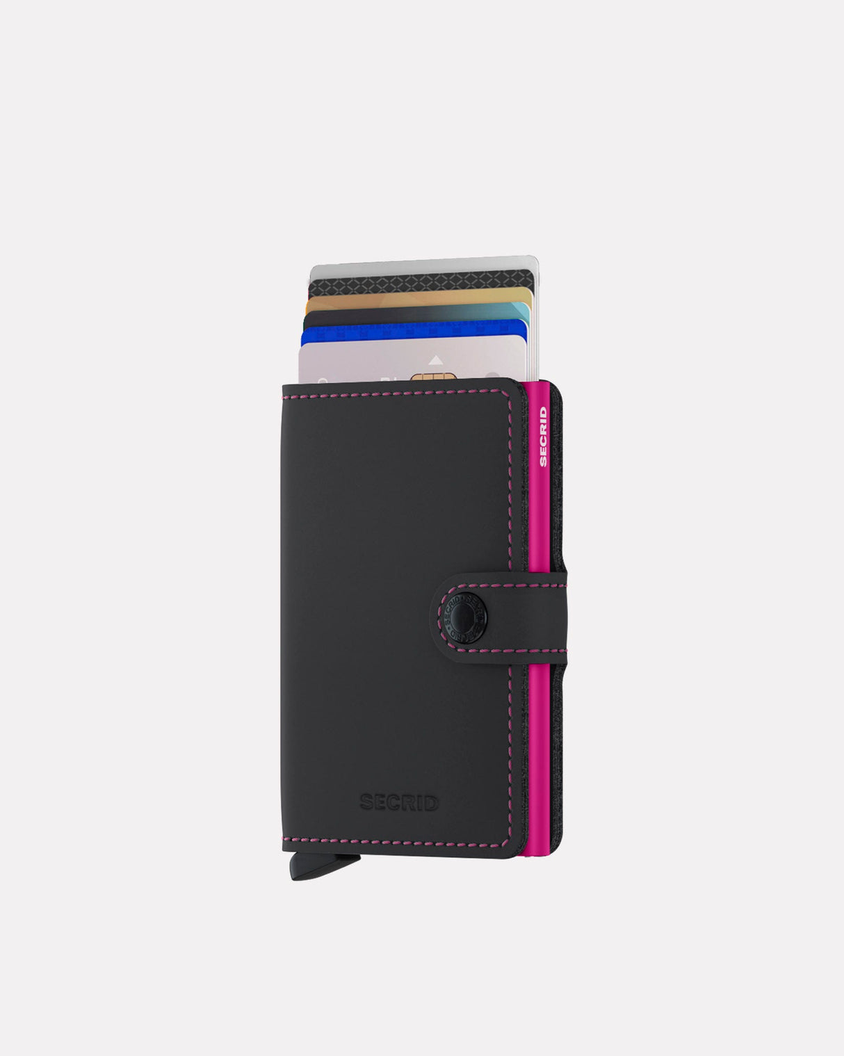 Black-Fuchsia-Matte-Leather-Miniwallet