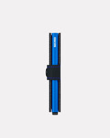 Black & Blue Matte Leather Miniwallet