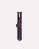 Dark Purple Matte Leather Miniwallet