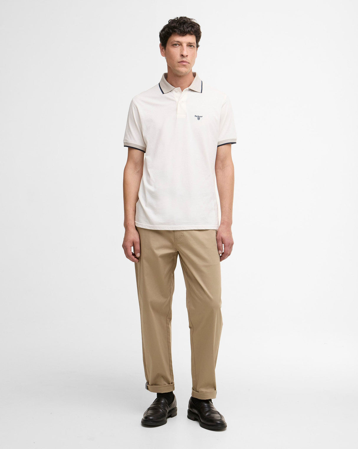 Whisper White Blaine Cornsay Tartan Polo T-Shirt