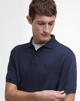Navy Hylton Interlock Polo T-Shirt