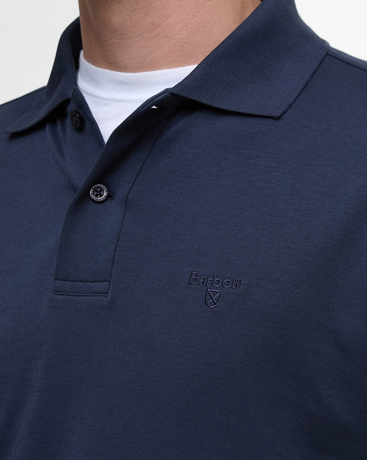 Navy Hylton Interlock Polo T-Shirt
