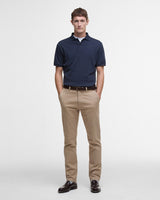 Navy Hylton Interlock Polo T-Shirt