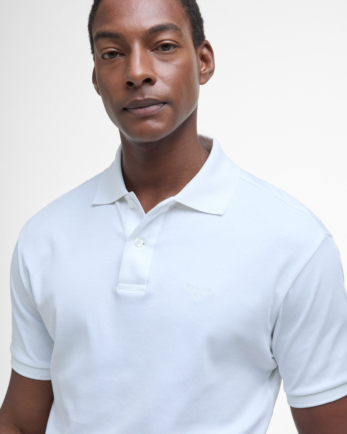 White Hylton Interlock Polo T-Shirt