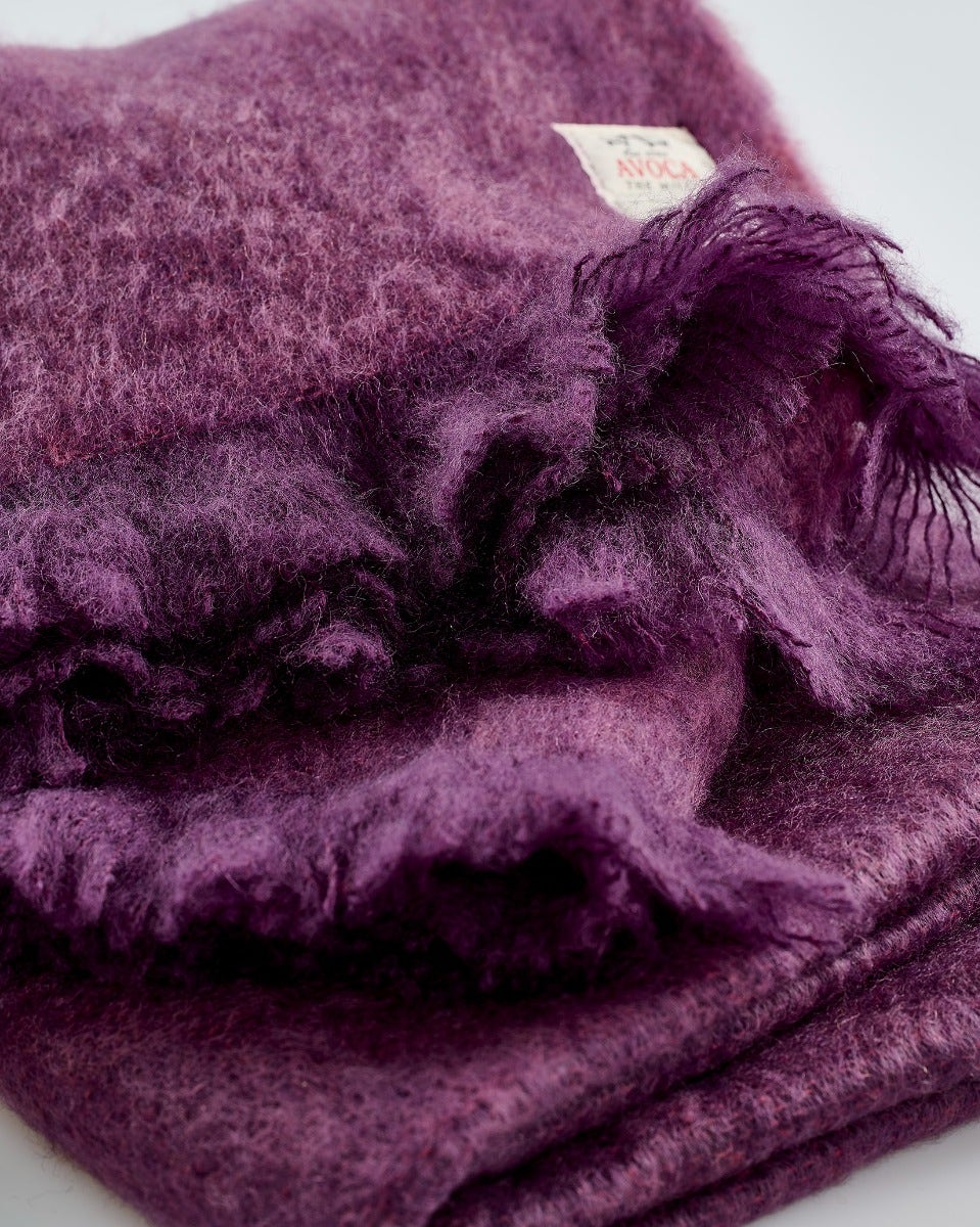 Heather Mohair Throw