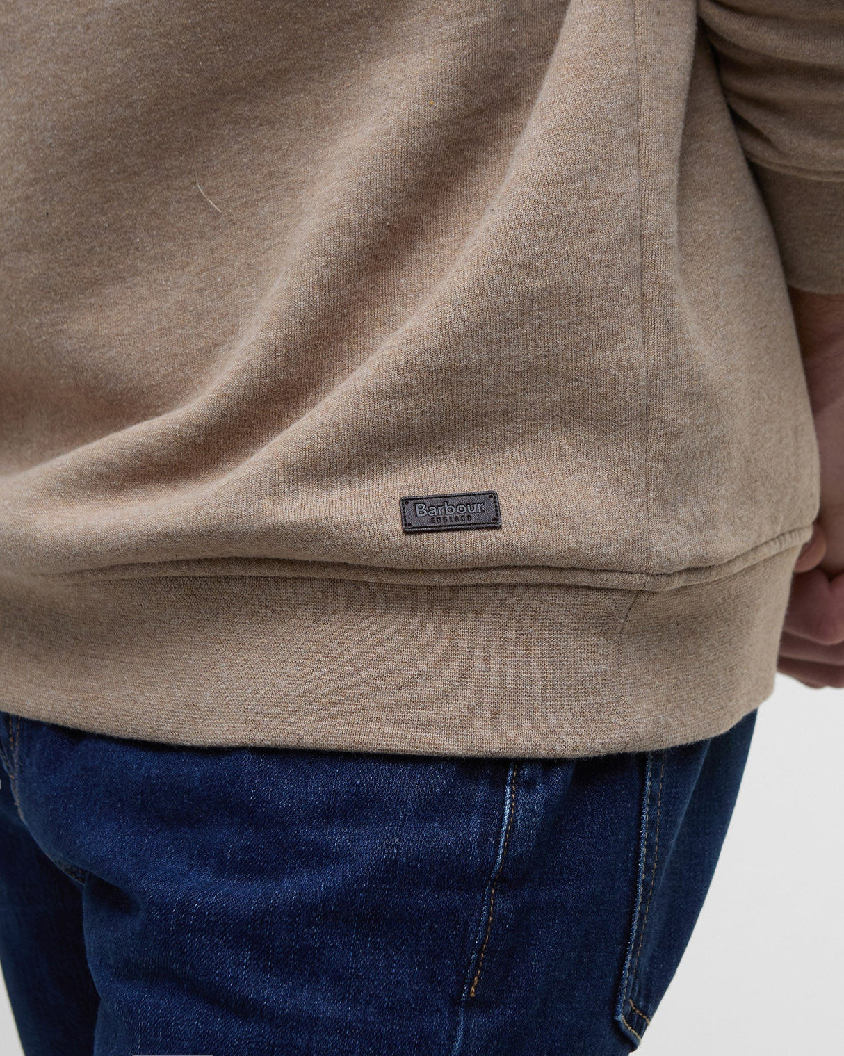 Stone Marl Nelson Half Zip Sweatshirt