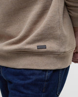 Stone Marl Nelson Half Zip Sweatshirt