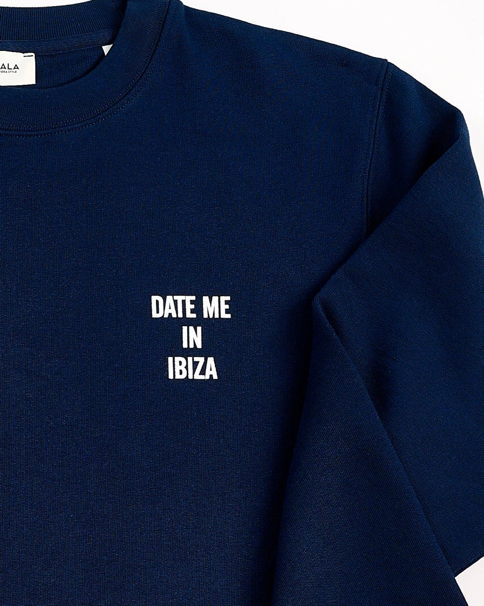 Navy-Augustin-'Date-Me-In-Ibiza'-Sweatshirt