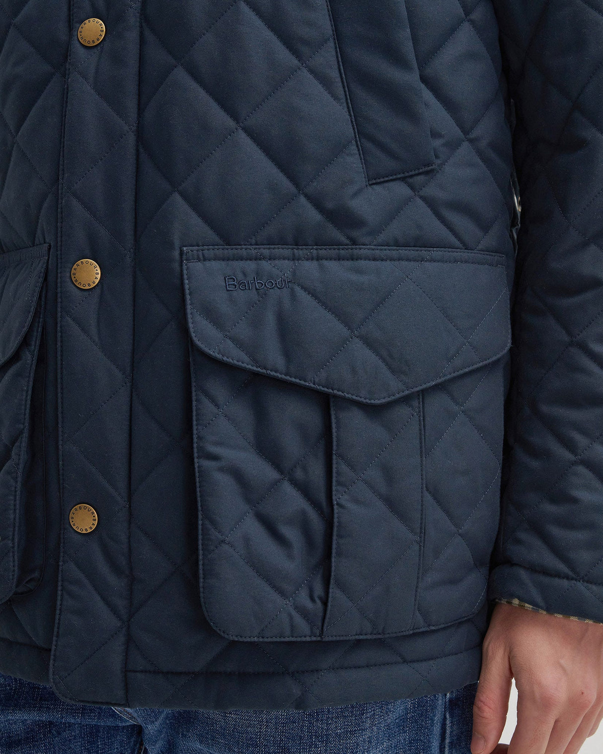 Navy Lydford Quilted Jacket