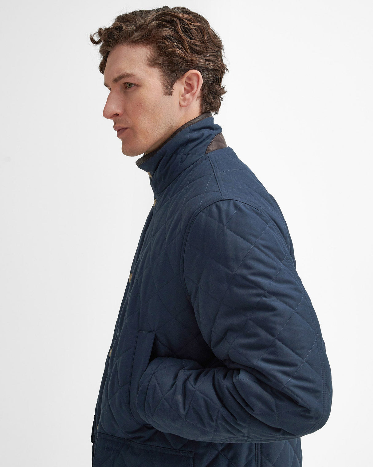 Navy Lydford Quilted Jacket