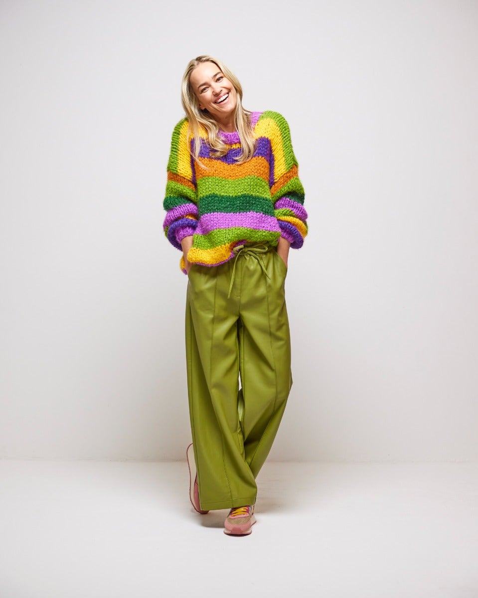 Multicolour Stacey Striped Knit Jumper