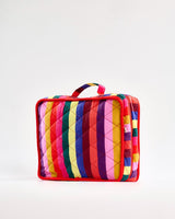 Multicolour Stripes Cotton Large Cosmetic Bag