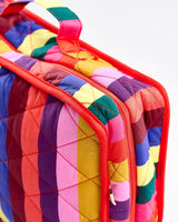 Multicolour Stripes Cotton Large Cosmetic Bag