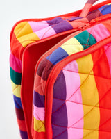 Multicolour Stripes Cotton Large Cosmetic Bag