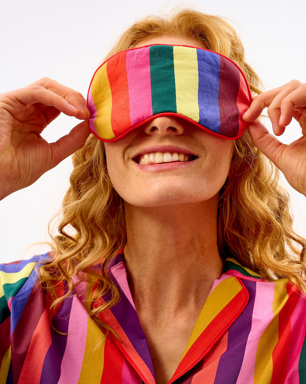 Multicolour-Stripes-Cotton-Eye-Mask