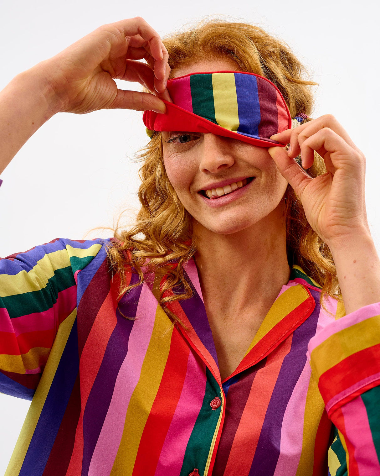 Multicolour-Stripes-Cotton-Eye-Mask