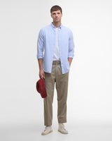 Sky Blue Striped Oxtown Tailored Shirt