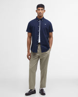 Navy Oxtown Tailored Short Sleeve Shirt