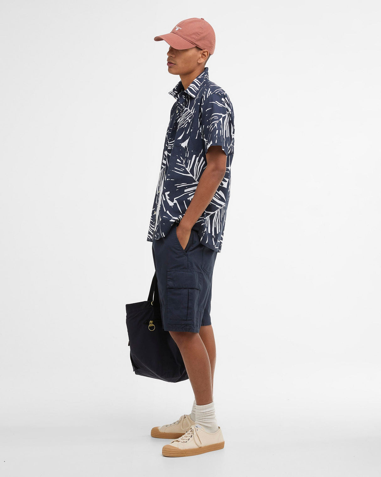 Navy Edenwood Printed Short Sleeve Shirt