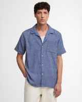 Navy-Rudbeck-Textured-Short-Sleeve-Shirt