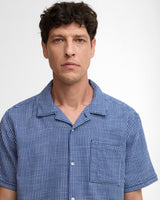 Navy Rudbeck Textured Short Sleeve Shirt