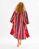 Multicolour Stripes Cotton Kimono