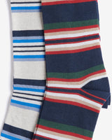 Blue Summer Stripes Socks - 2 Pack