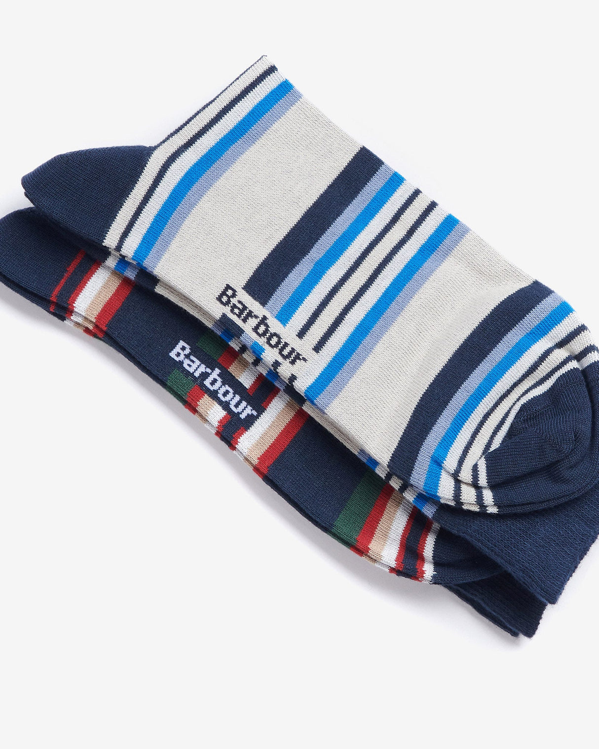 Blue Summer Stripes Socks - 2 Pack