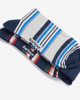 Blue Summer Stripes Socks - 2 Pack