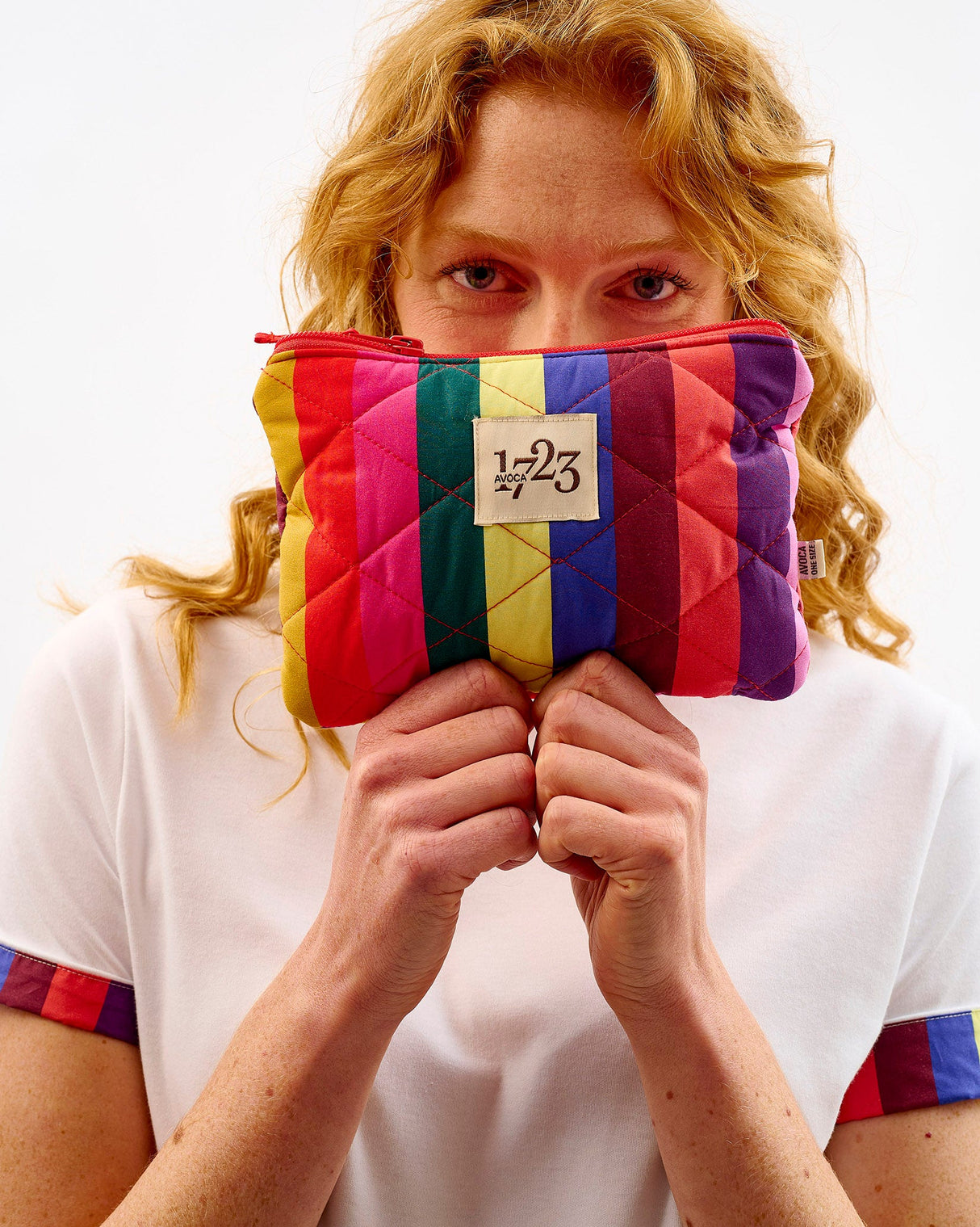 Multicolour-Stripes-Quilted-Cotton-Cosmetic-Pouch