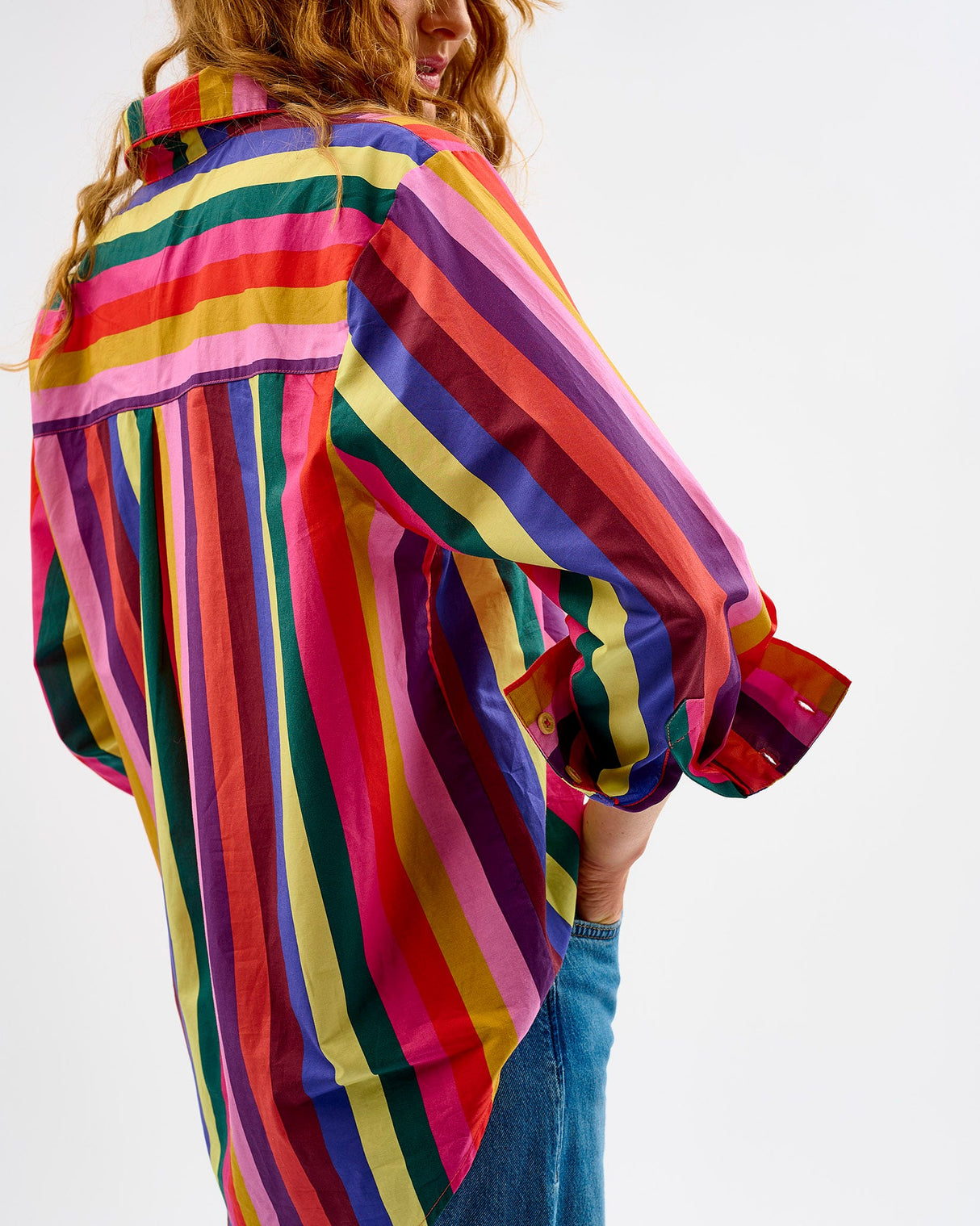 Multicolour Stripes Cotton Relaxed Fit Shirt