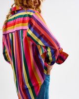 Multicolour Stripes Cotton Relaxed Fit Shirt