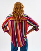 Multicolour Stripes Cotton Relaxed Fit Shirt