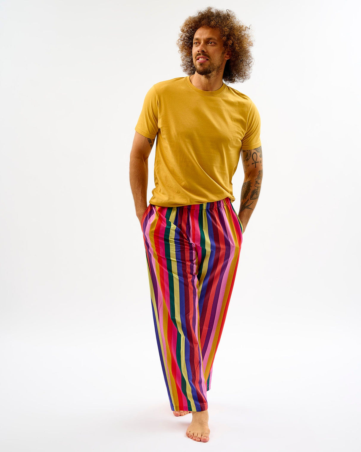 Multicolour-Stripes-Mens-Cotton-Bottoms