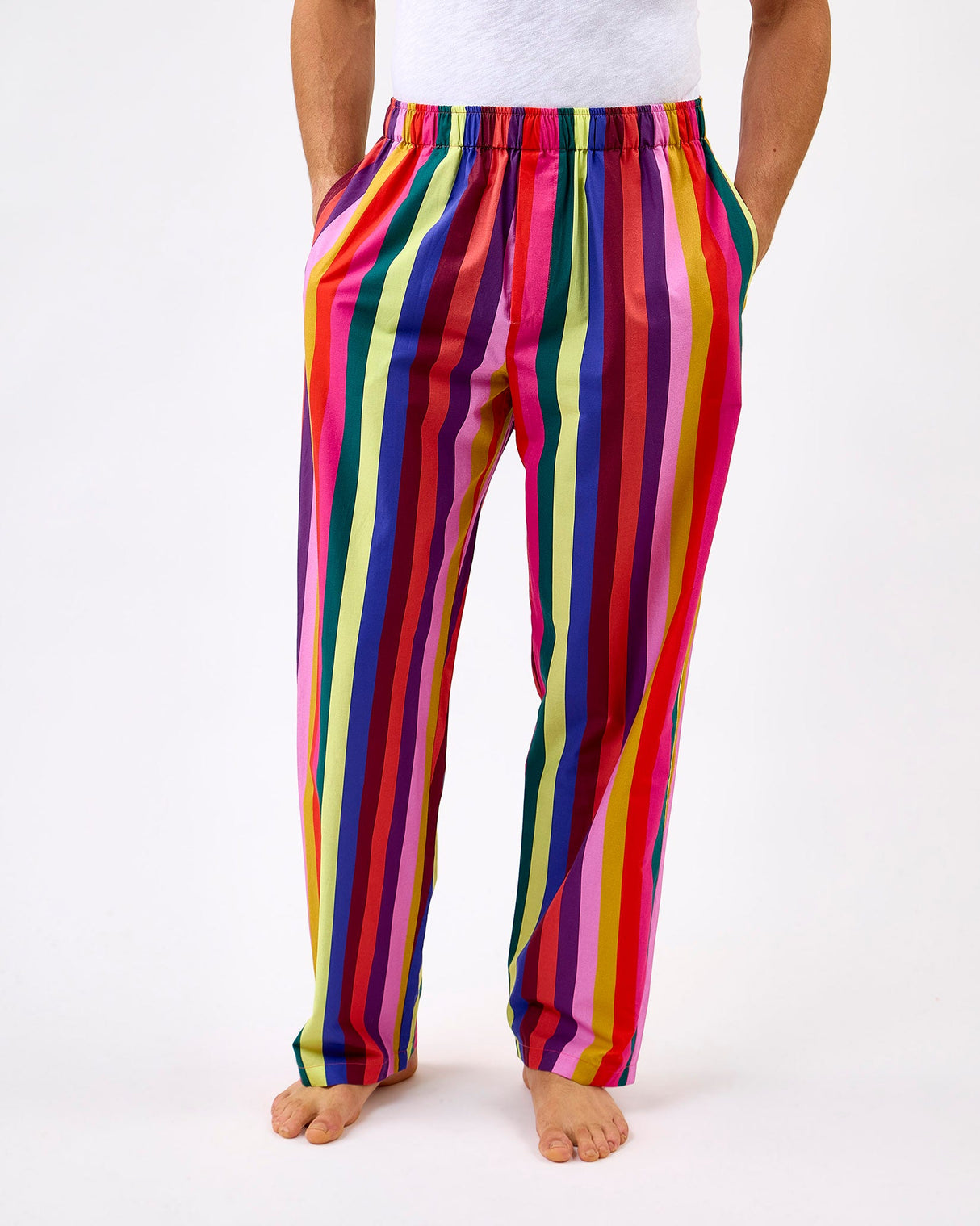 Multicolour Stripes Men's Cotton Bottoms