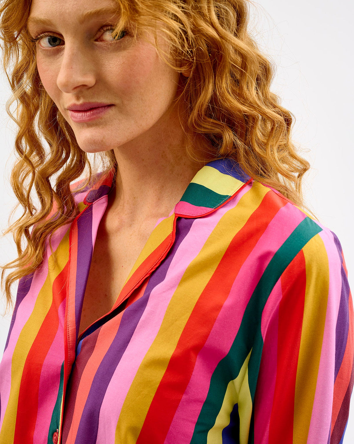 Multicolour Stripes Cotton Pyjama Set
