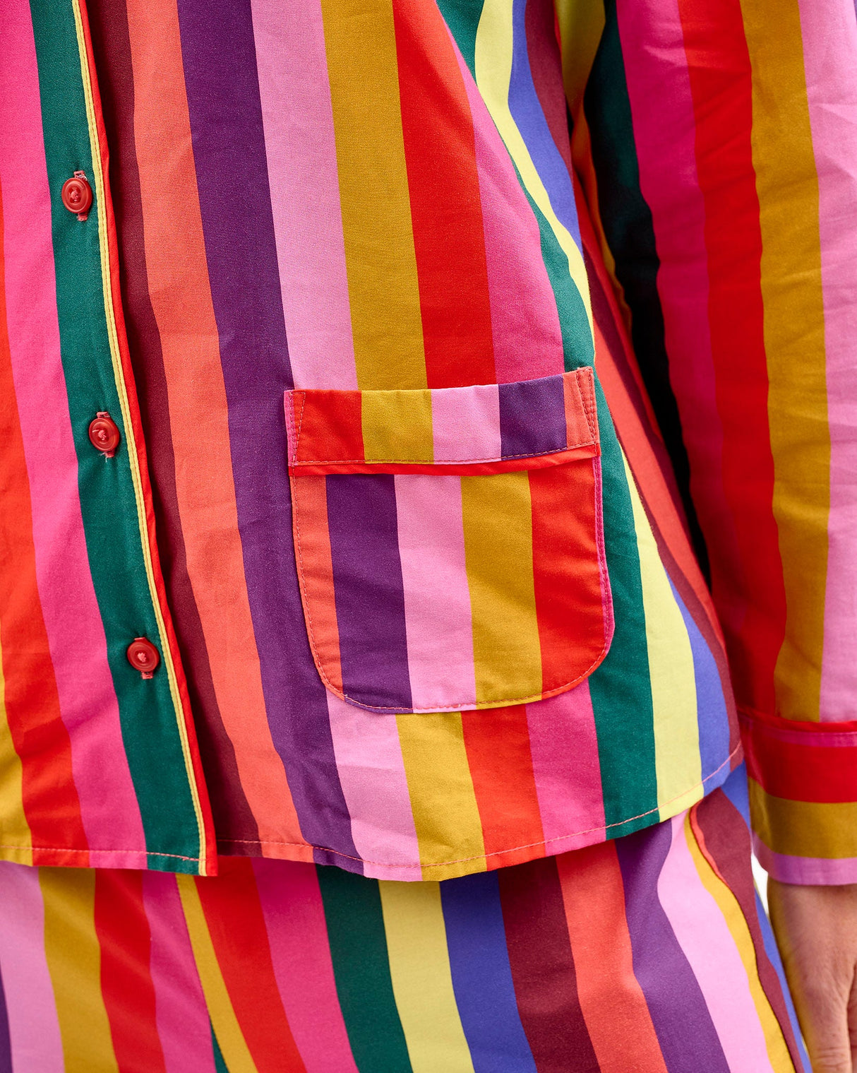 Multicolour Stripes Cotton Pyjama Set