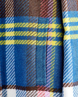 Multicolour Check Sky Lambswool Coat