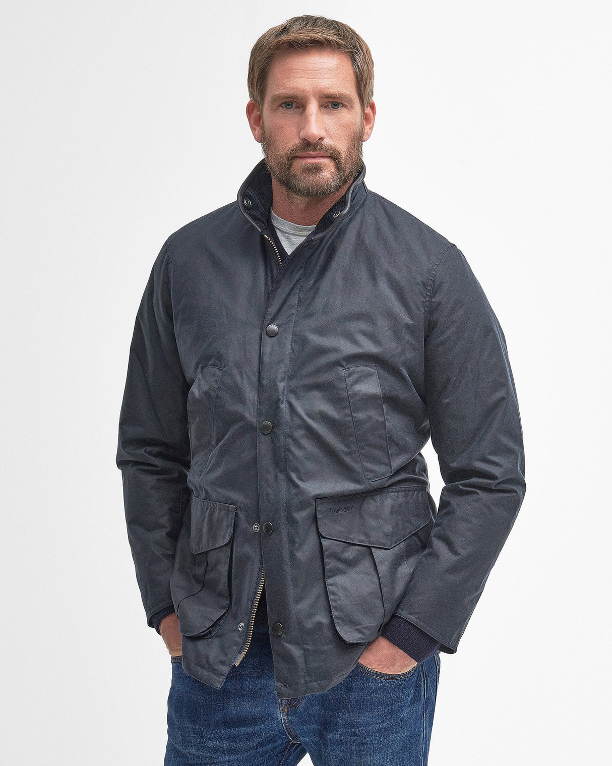 Navy-Hereford-Wax-Jacket